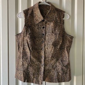 Cheetah Print Vest
